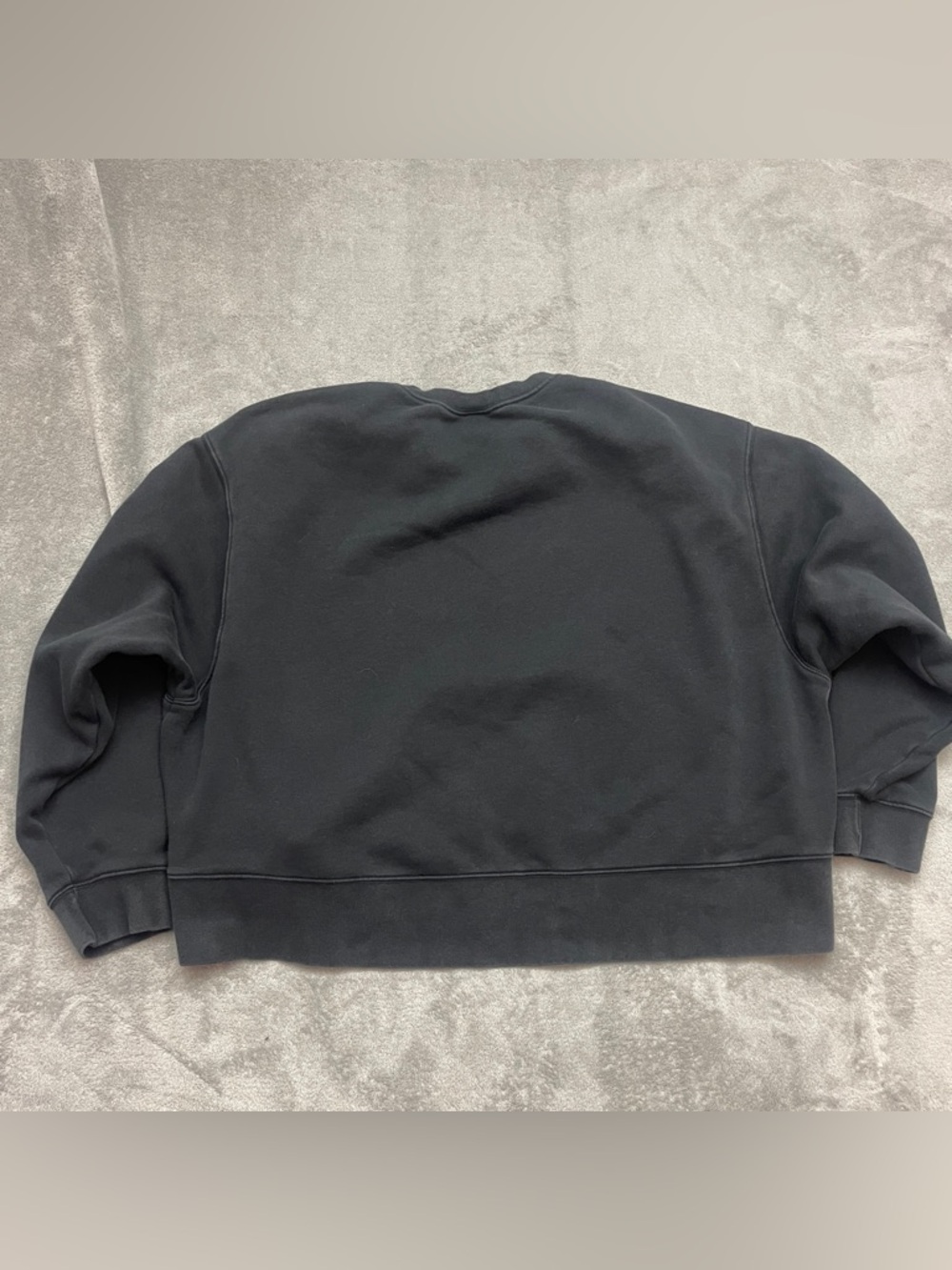 Nike Phoenix Fleece Cropped Crewneck Sweatshirt Size 2X Black Center Logo - Picture 8 of 9